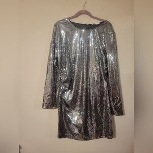 H&M Silver Sequin Dress